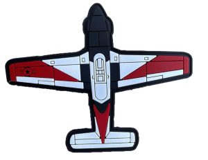 Beechcraft® T-34 Silhouette Patch, 5 inch with Hook and Loop, PVC Shoulder Patch